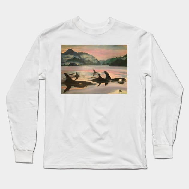 Orca Strait Long Sleeve T-Shirt by Signe23